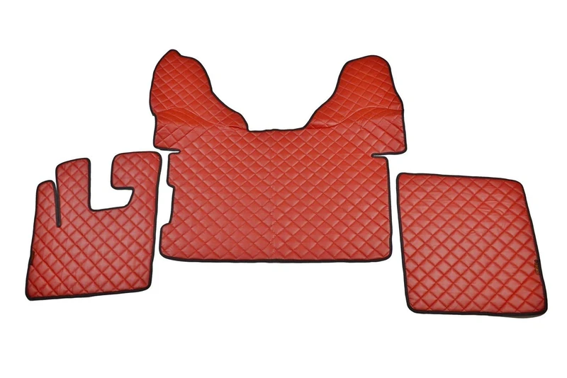 Car Floor Mat Set Engine Cover for DAF XF 105 Truck (Red)