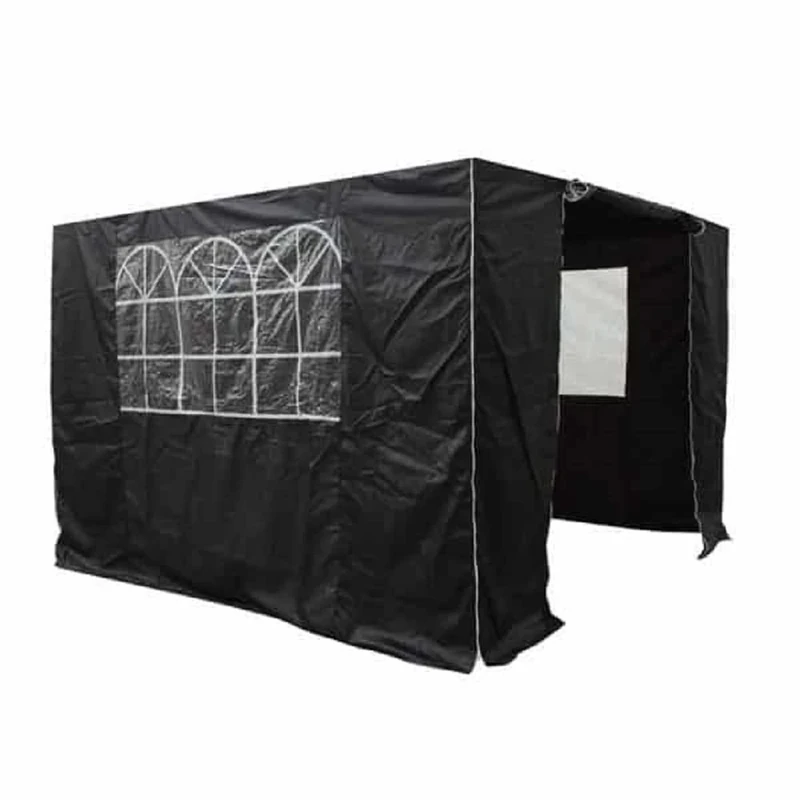 All Seasons Gazebos 3x3 Lightweight Side Panel Set Black (3x3BlackStandardSides)