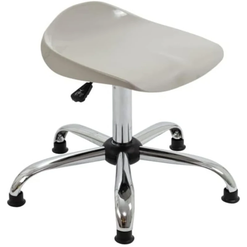 Office Hippo Senior Swivel Stool with Glides, Age 11+ Years, Grey, 60 x 60 x 50.5 to 60.5 cm