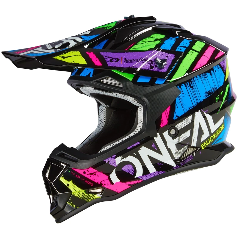 O'NEAL | Motocross Helmet | MX Enduro | ABS shell, safety standard ECE 22.06, ventilation openings for optimum cooling | 2SRS Helmet GLITCH V.23 | Adult | Multi | Size S (55/56 cm)