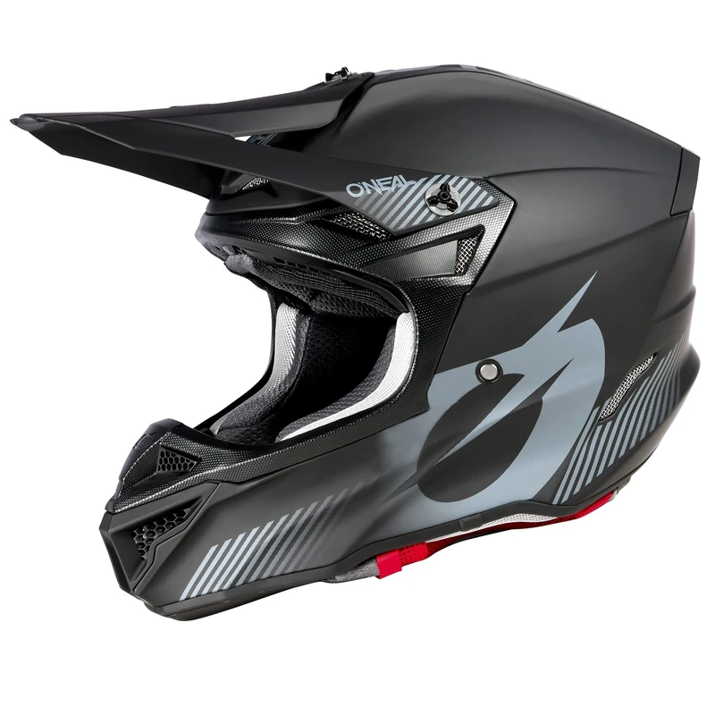 O'NEAL MX Enduro motocross helmet, 2 outer shells and 2 EPS for increased safety, ABS shell, ECE 22.06, 5SRS polyacrylite helmet SOLID V.23, adults, black, size S (55/56 cm)