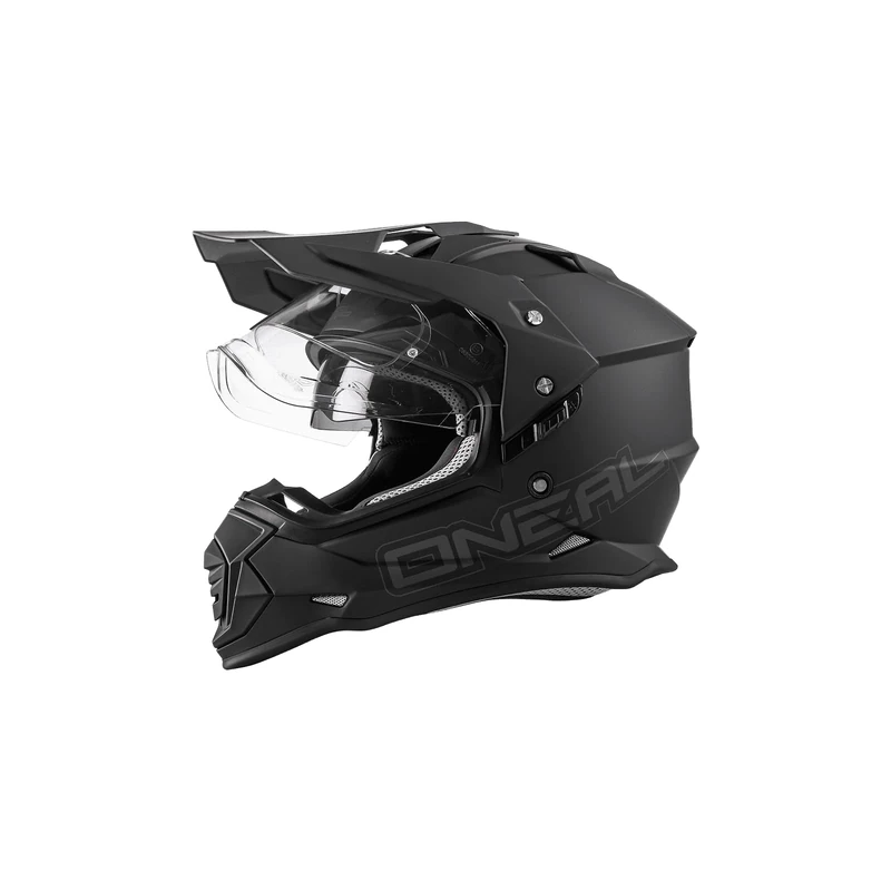 O'NEAL | Motorcycle Helmet | Enduro Motorcycle | Ventilation openings for maximum airflow & cooling, ABS shell, safety standard ECE 22.06 | Sierra Helmet FLAT V.23 | Adult | Black | Size XXL