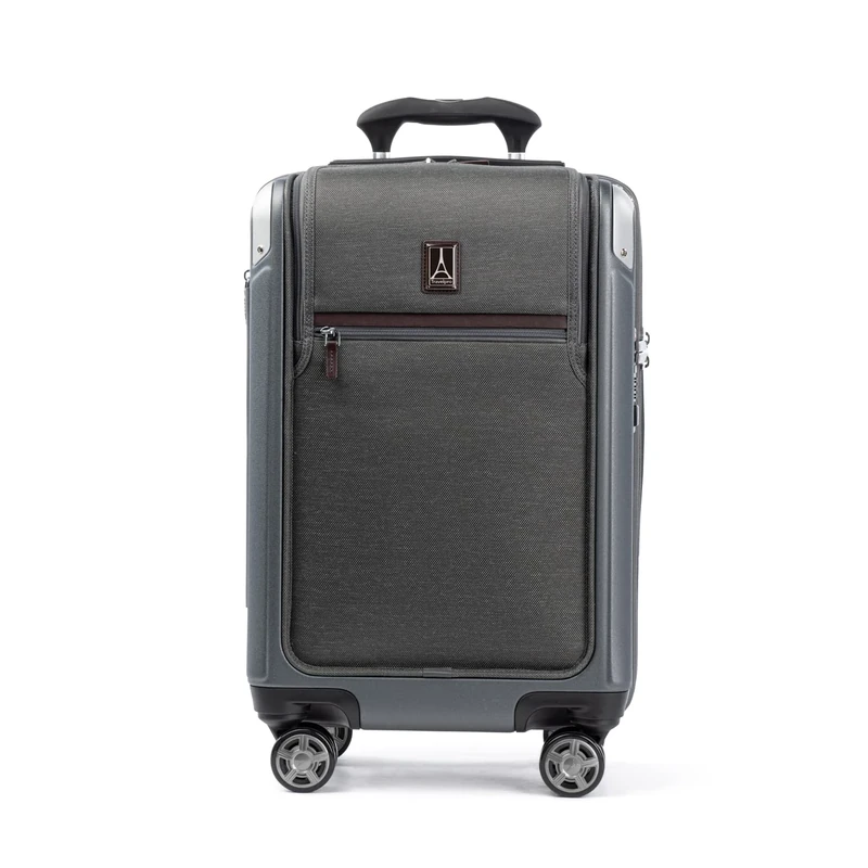 Travelpro Platinum Elite Hardside Expandable Spinner Wheel Luggage TSA Lock Hard Shell Polycarbonate Suitcase, Vintage Grey, Carry-on with Laptop Pocket 21-Inch, Platinum Elite Hardside Expandable