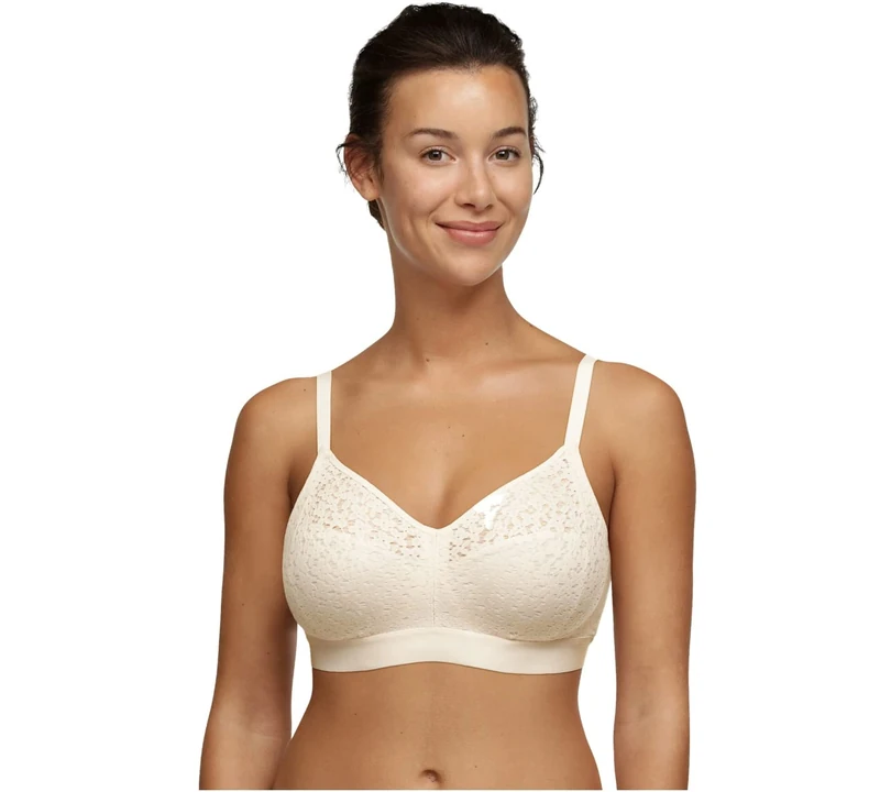 Chantelle Women's Norah Supportive Wirefree Bra, Talc, 40D
