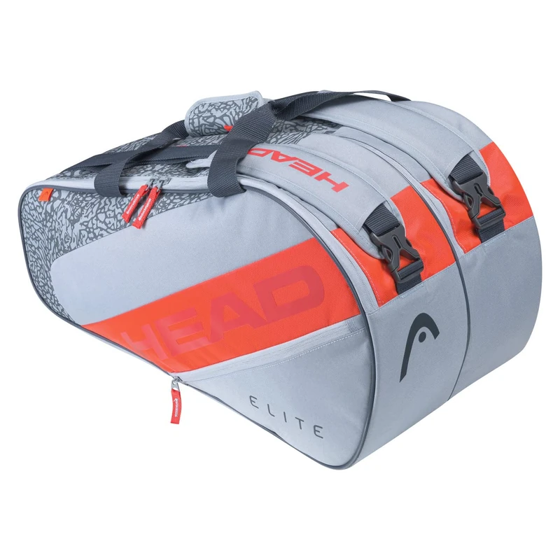 HEAD Unisex - Adult Elite Padel Supercombi Tennis Bag, Grey/Orange, One Size