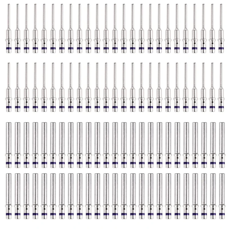 JRready ST6295 Deutsch Solid Contact Size 20 Male Pin 0460-010-20141 Female Socket 0462-005-20141 for DTM Strike HDP20 HD30 DRB DRC Series Connectors,16-18AWG,7.5A,Purple Stripe,50 Pairs - Image 1