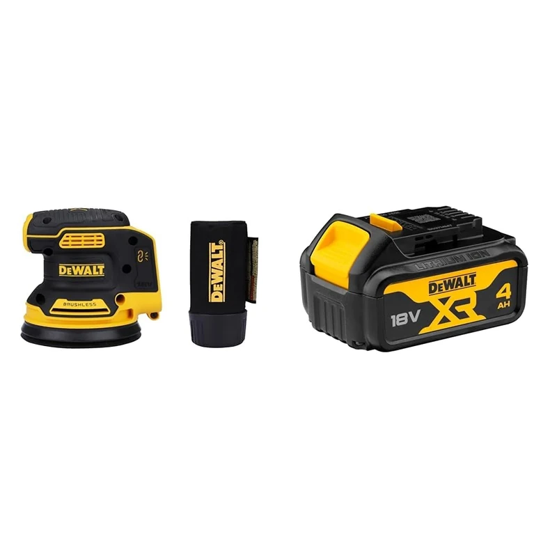 DEWALT DCW210N-XJ Cordless Sander 18V XR Brushless 125mm Bare Unit + DEWALT Battery