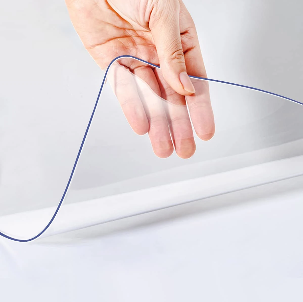 Soroel Upgraded Clear Desk Pad Blotter 30x84 Inch Vinyl Clear Tablecloth PVC Table Cover Protector 1.5mm Thick Plastic Desktop Cover Waterproof Non-Slip Office Computer Writing Desk Protector Mat