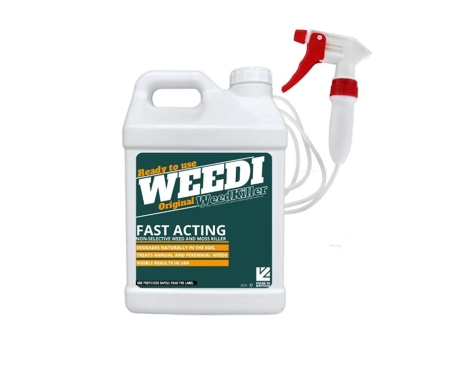 Bio Weed killer - Degrades Narurally in soil - GLYPHOSATE FREE - Artificial Grass - Home & Garden | Pet & Child friendly once dry | PESTICIDE WEED KILLER (5 Litres)