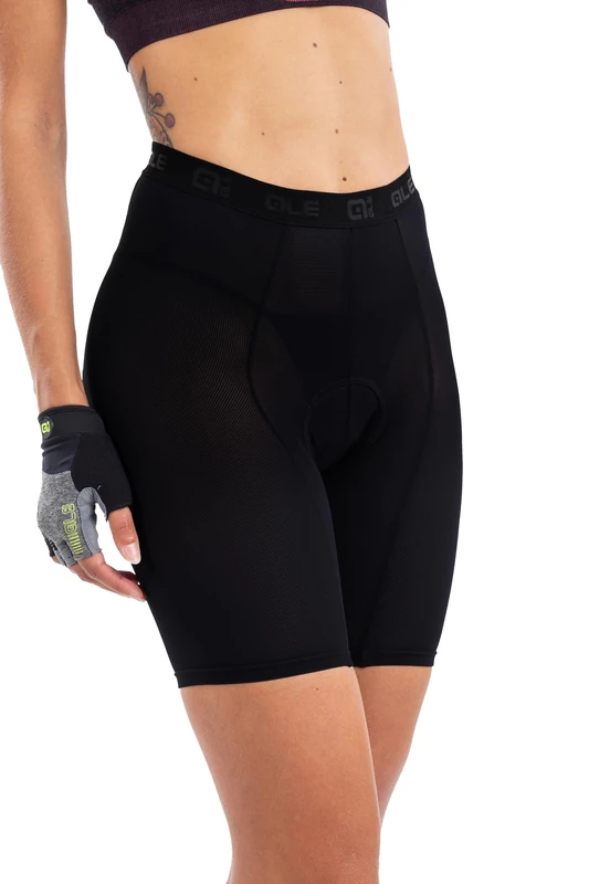 Alé Cycling Women's Off Road MTB Enduro Padded Liner Cycling Shorts, Black, L