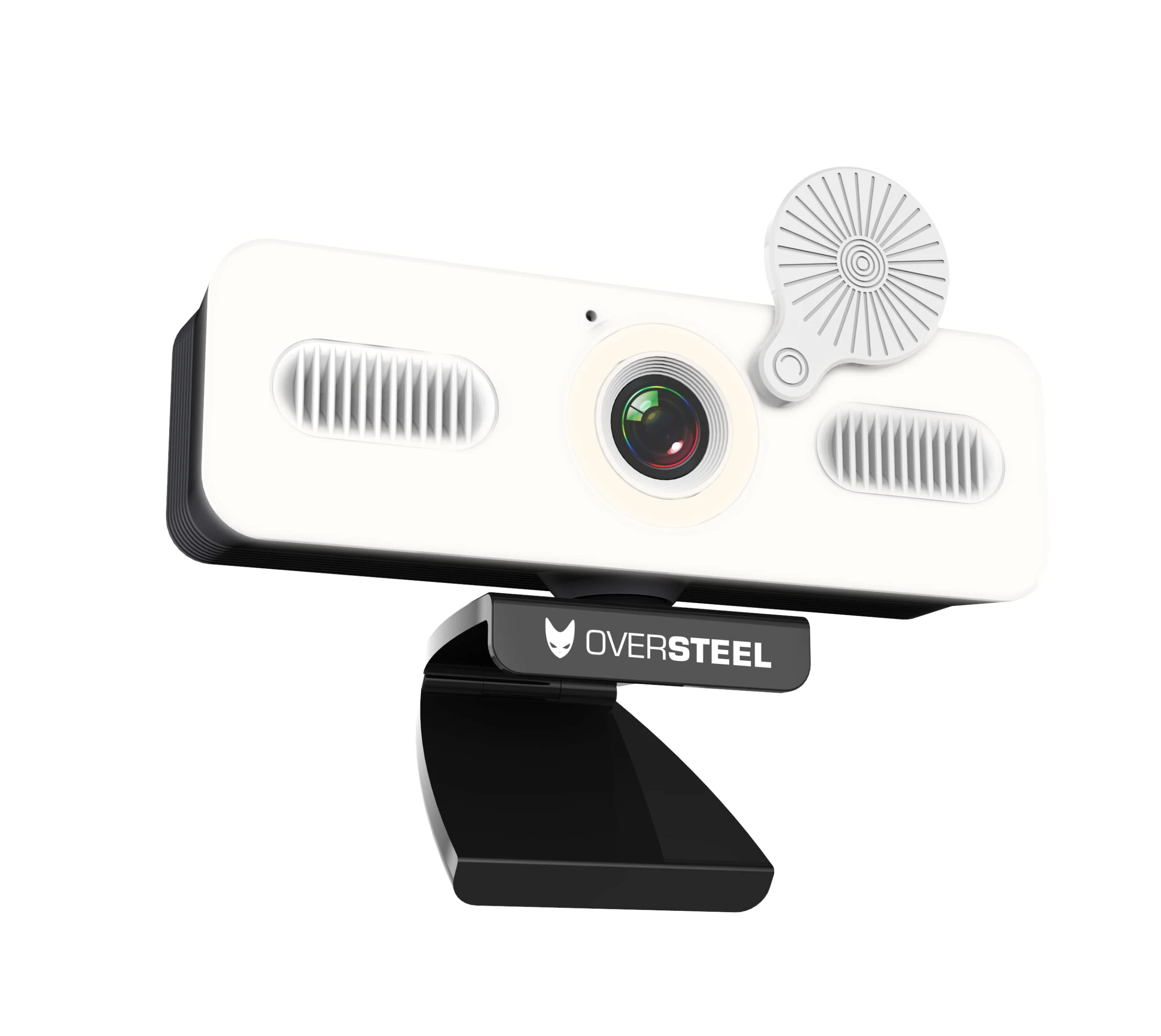 Oversteel - Bulat Webcam 1080P Full HD with Microphone and Light Ring, 60fps, USB 2.0, Video Calling, Recording, Conferencing, PC/Mac/Laptop/Tablet/Chromebook