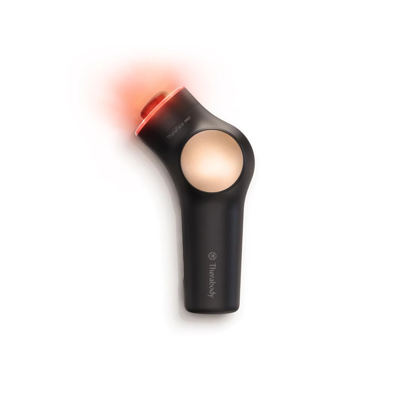 TheraFace PRO Microcurrent Facial Device - 8-in-1 Compact Face Massager, Facial Kit & Face Sculpting Tool with LED Light Therapy for Skin Tightening, Anti Wrinkle, Anti Aging & Skin Care (Black)