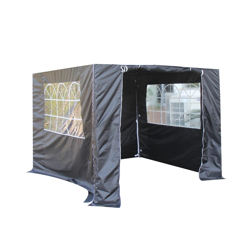 All Seasons Gazebos 2.5x2.5 Lightweight Side Panel Set Black