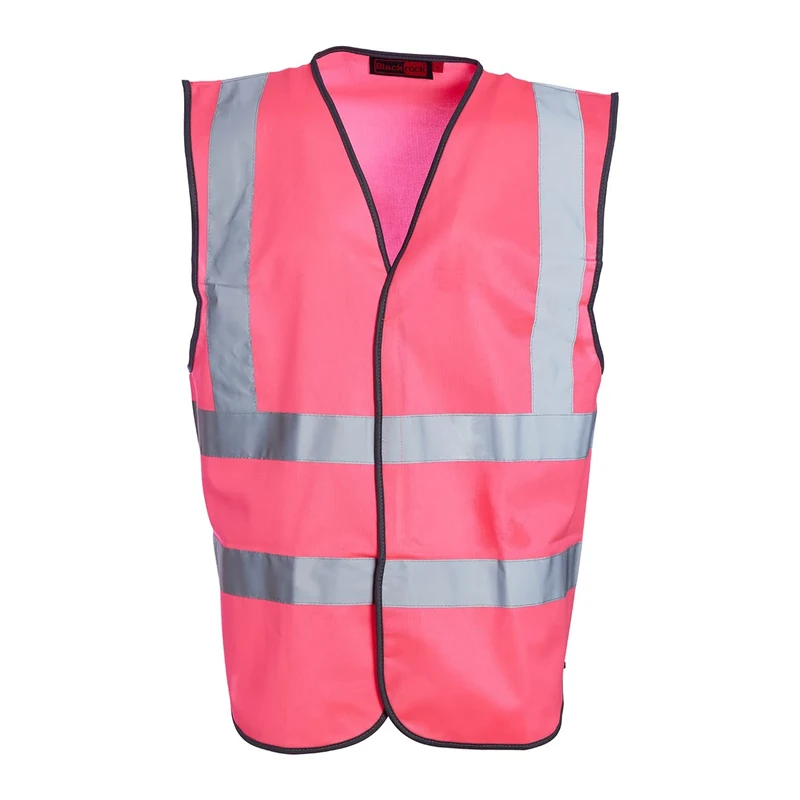 Blackrock Pink Enhanced Visibility Vest, Hi-Vis, High Visibility Vest, Safety, Reflective, Hi Vis PPE, Security, Workwear, Mens Womens - Size Large