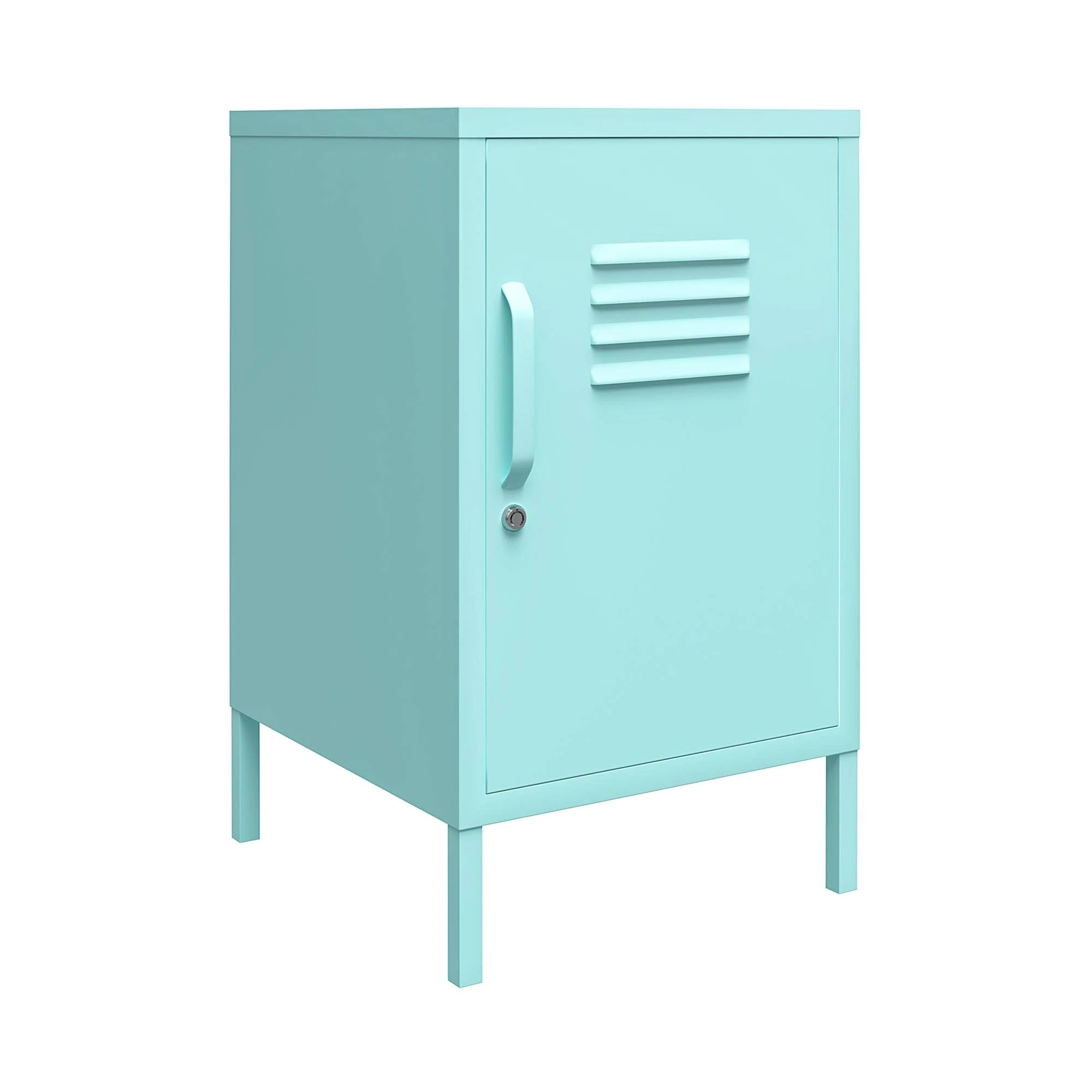 DHP Furniture Cache Metal Locker End Table Mint