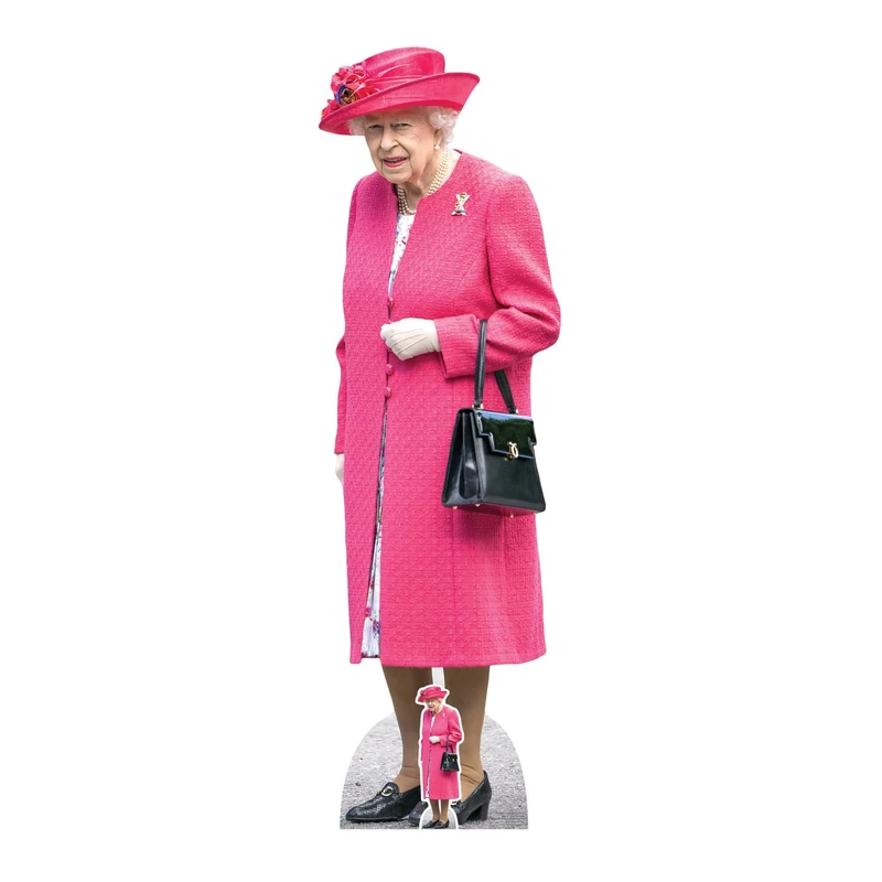 STAR CUTOUTS SC4053 Queen Elizabeth II Jubilee Pink Coat Lifesize Cardboard Cutout With Free Mini, Regular
