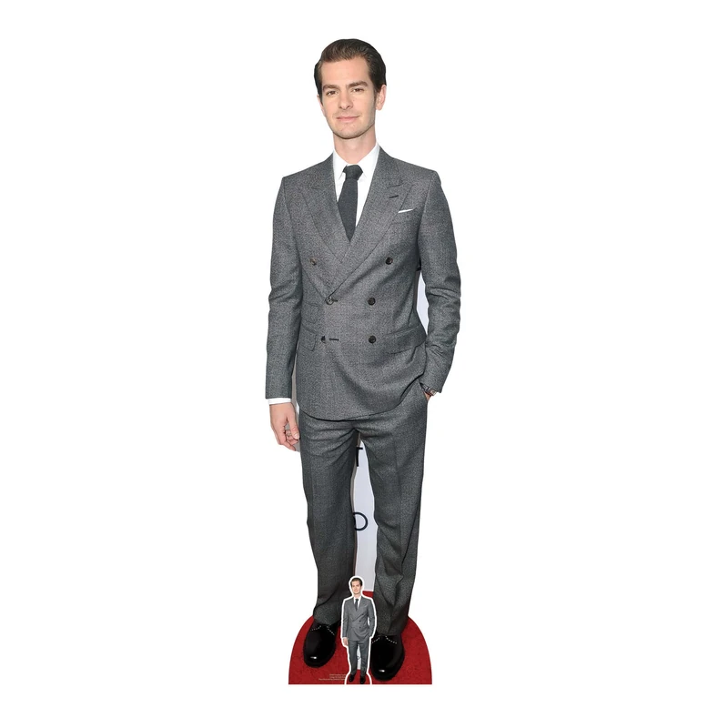 Star Cutouts CS957 Andrew Garfield Grey Suit Lifesize Cardboard Cutout with Mini – Movie Star Party Decoration, Fan Gift & Display Standee