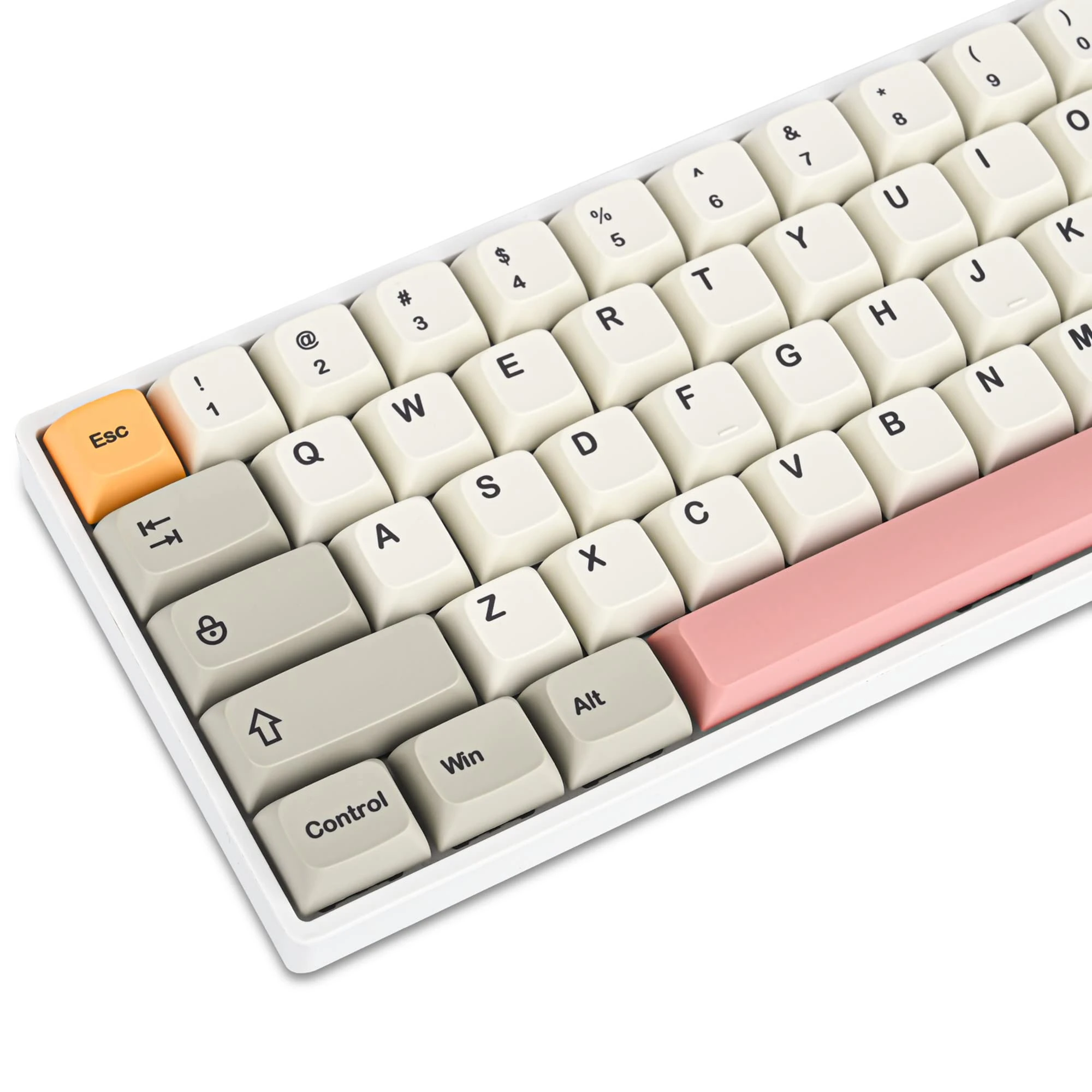 PBT Keycaps 60% Dye-Sub XDA 134 Retro Keycaps for Cherry MX Gateron Kailh Switches Mechanical Gaming Keyboard (Retro 9009)