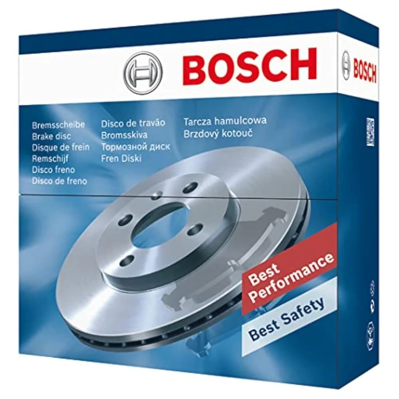 Bosch BD2519 Brake Disc Set - 256 mm Vented Discs - Front Axle - ECE-R90 Certified - Good Cooling, Reliable Braking, Corrosion Protection - 1 Set of 2 Discs