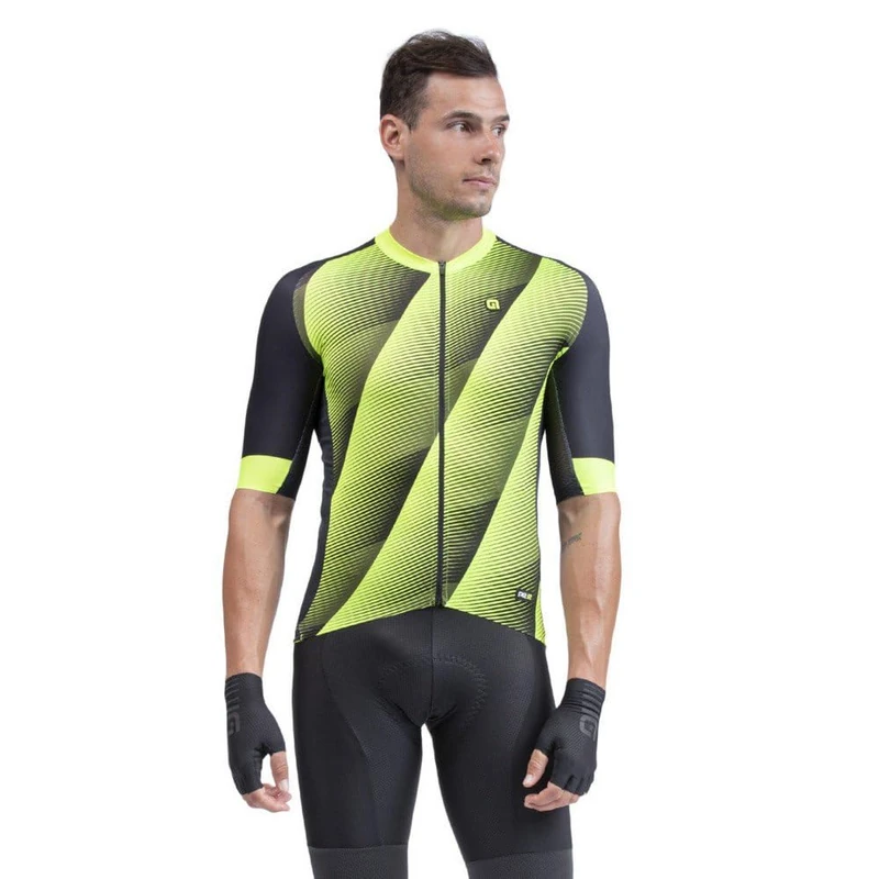 Alé Cycling Men's PR.R Square Short Sleeve Jersey, Yellow, XL - Image 1