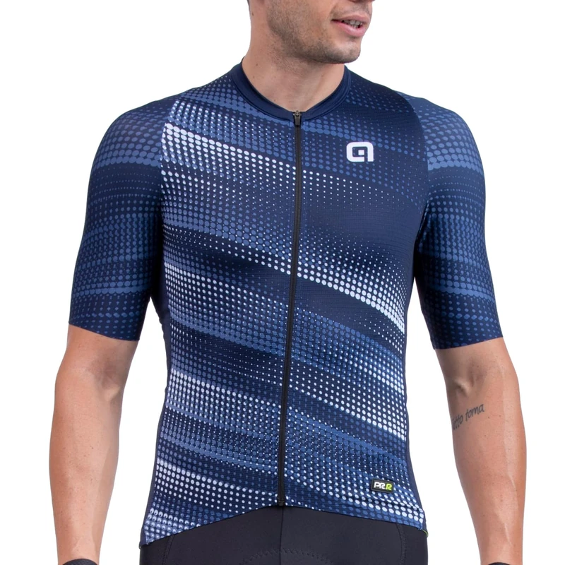 Alé Cycling Men's PR.R Green Speed Short Sleeve Jersey, Blue, S