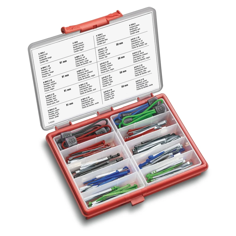 Victorinox Personalised Cutlery Set, 1 Set, 1 Piece, Stainless Steel, Red, Personalise Box, Box, Flatware