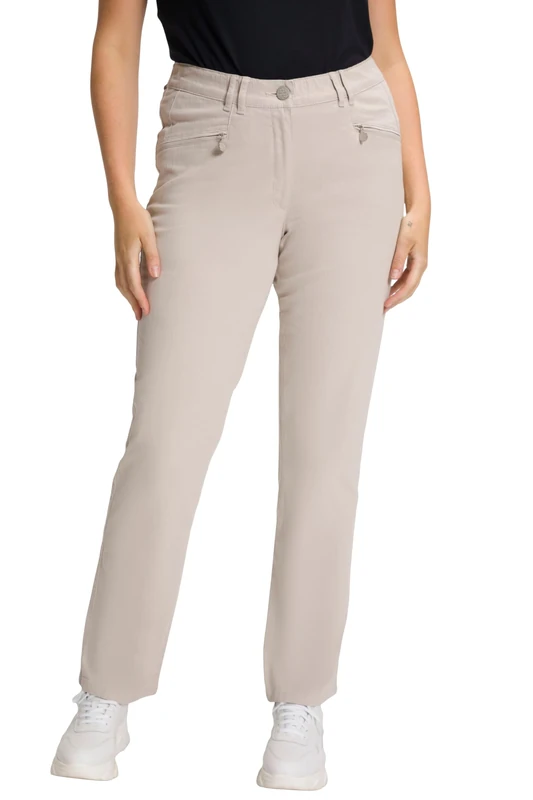 Ulla Popken Women's Sommerhose Mony Pants, Kitt,