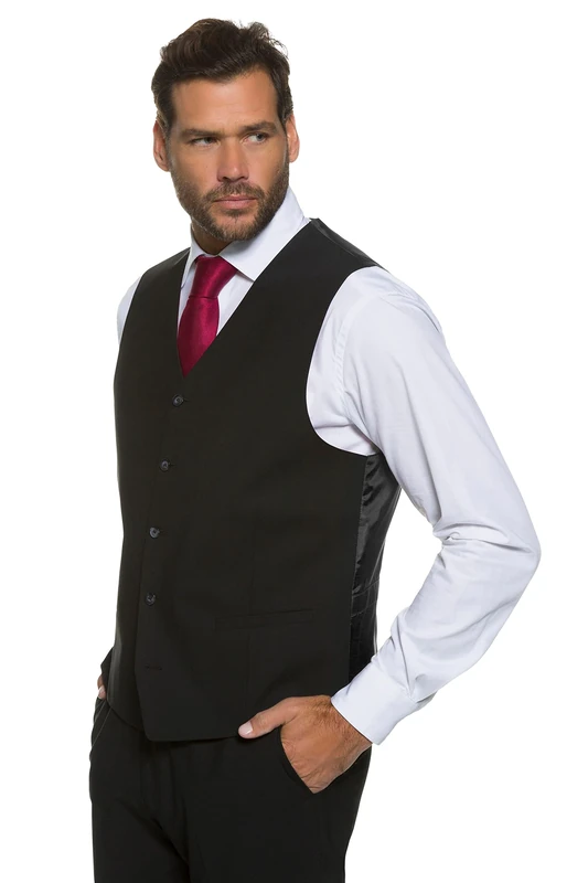 JP 1880 Men's Business-Weste Zeus FLEXNAMIC Steppweste, Schwarz, 29 Kurz