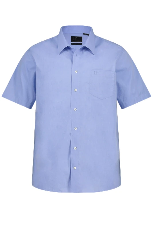 JP 1880 Men's Halbarm-Hemd, Variokragen Shirt 1/1, Hellblau,