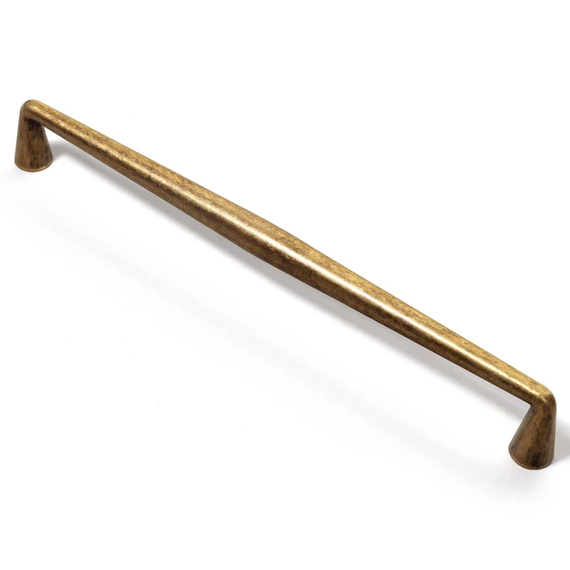 Goo-Ki Vintage Retro Antique Brass Zinc Alloy Cabinet Handles - 7.56''(192mm) Hole Center Affordable Luxury Cabinet Pull Hardware for Bedroom, Kitchen, 6 Pack……