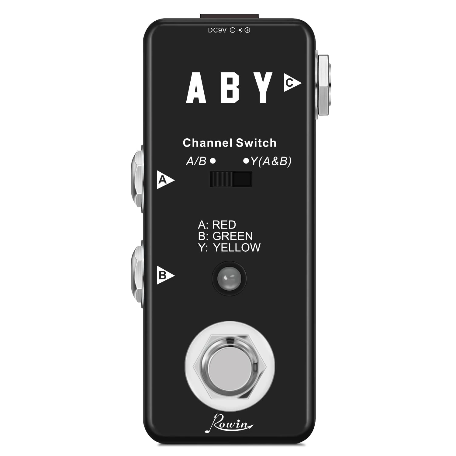 Rowin ABY BOX Guitar Pedal A/B/Y Switch Box for Electric Guitar Bass True Bypass LEF-330