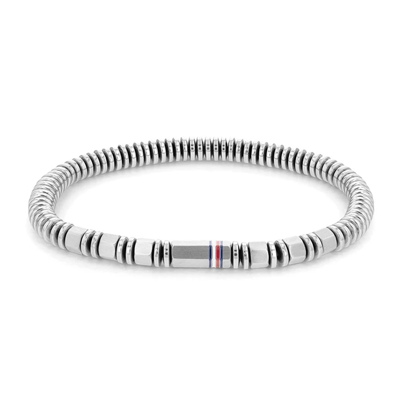 Tommy Hilfiger Jewelry Men's Hematite Beaded Bracelet - 2790381