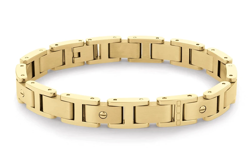 Tommy Hilfiger Jewelry Men's Yellow Gold Link Bracelet - 2790395