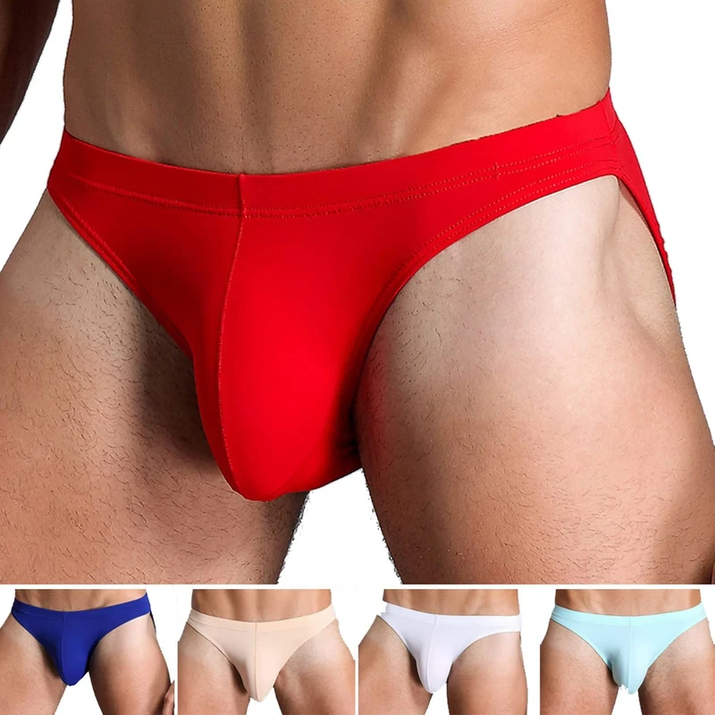 Faringoto Men's Low Waist Briefs - 11 Colors, 4 Sizes, Ice Silk