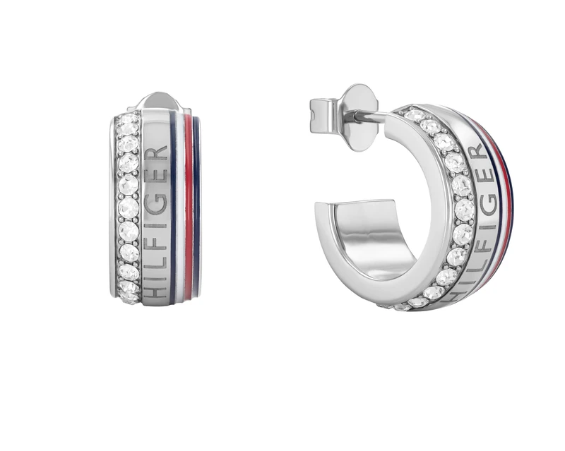 Tommy Hilfiger Women's C Shape Crystal Earrings - 2780623