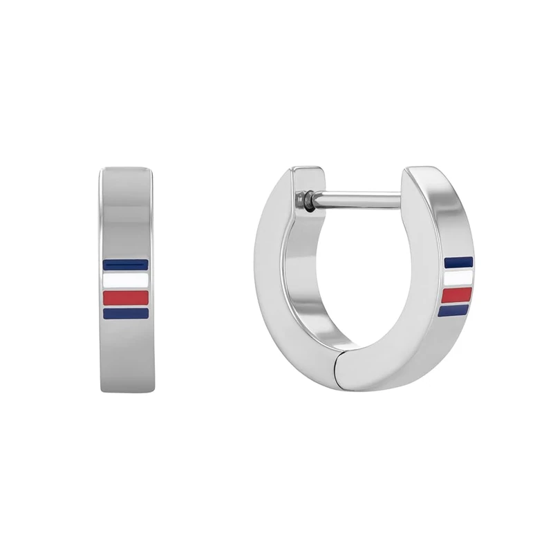 Tommy Hilfiger Jewelry Men's Stainless Steel Huggies Earrings - 2790380