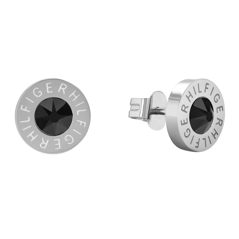 Tommy Hilfiger Jewelry Men's Stainless Steel Stud Earrings Embellished with Crystals - 2790379