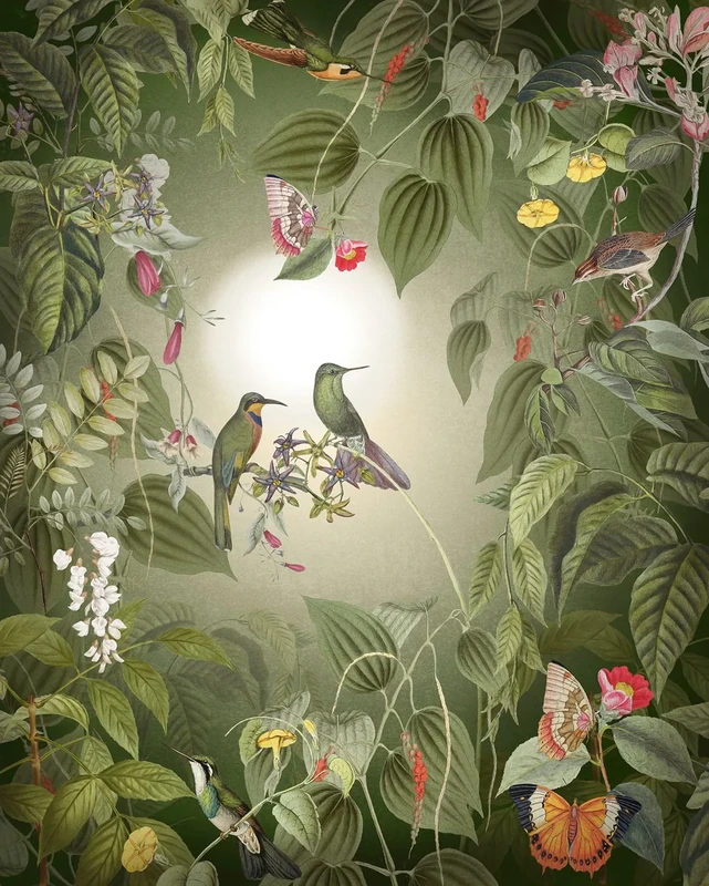 Komar Non-Woven Photo Wallpaper Wildlife Birds Size 200 x 250 cm Width 50 cm