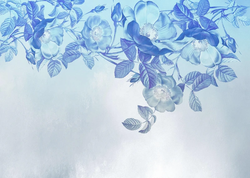 Komar Non-Woven Photo Wallpaper Blue Aura Size 350 x 250 cm Width 50 cm