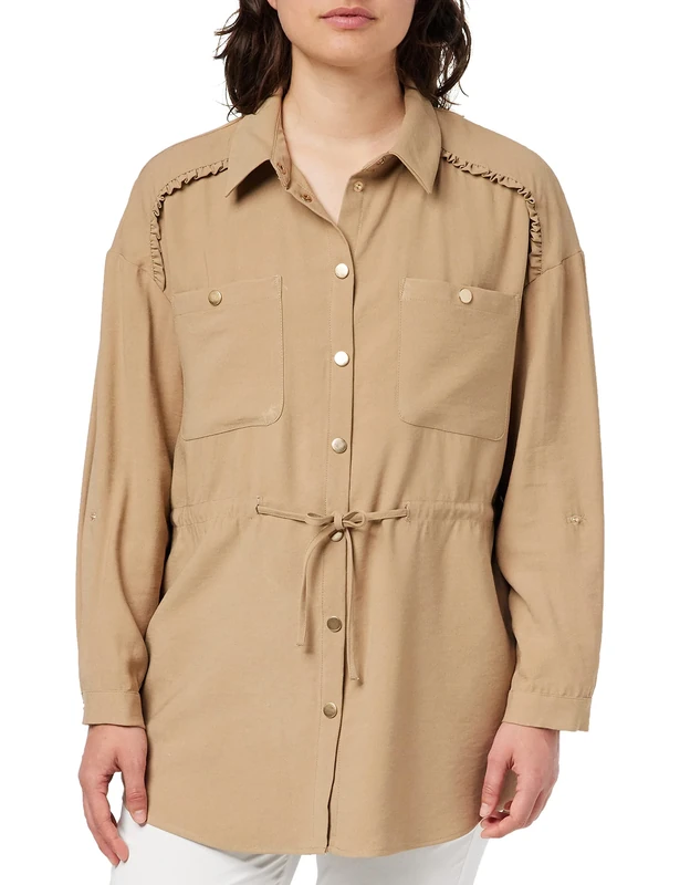 Naf Naf Women's Alverico Trench Cover, Cashew, UK 10