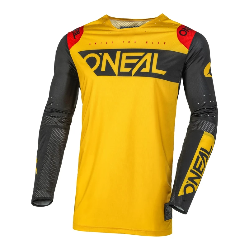 O'NEAL Men's P001-604 Motocross Jersey Long Sleeve, Schwarz/Gelb, L - Image 1