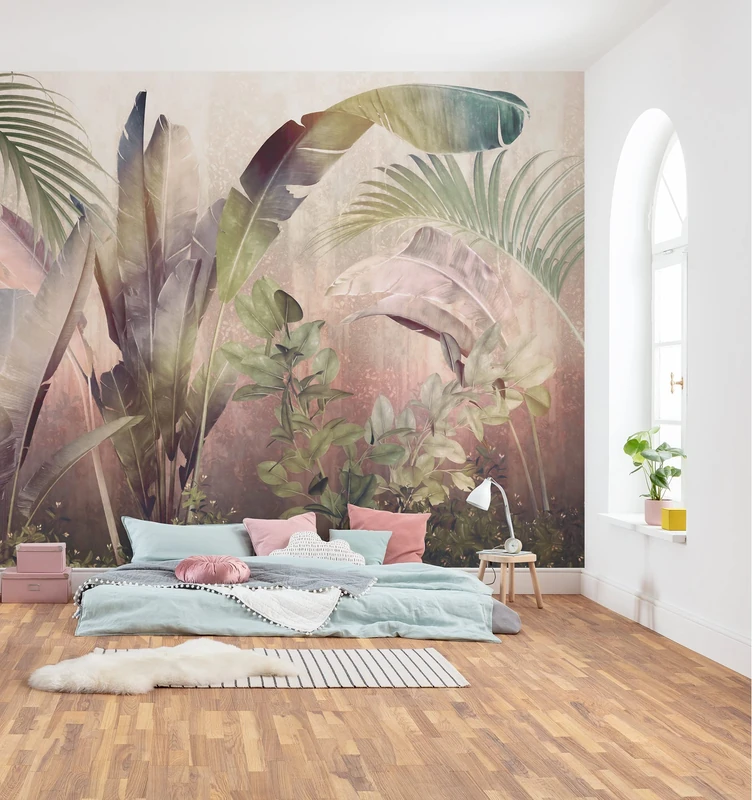 Komar Non-Woven Photo Wallpaper - Rainforest Mist - Size 350 x 250 cm, Width 50 cm - Wallpaper for Bedroom, Living Room