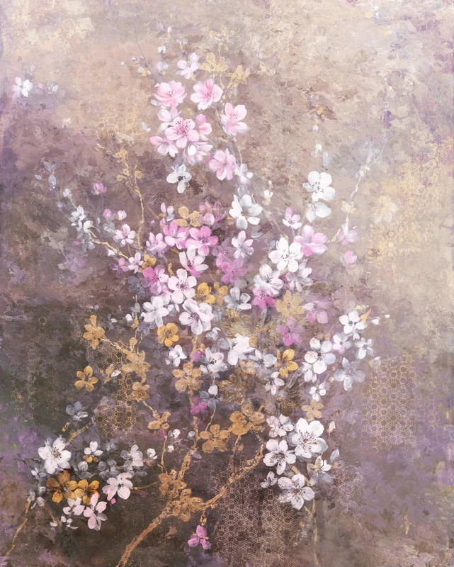Komar Non-Woven Photo Wallpaper - Hanami - Size 200 x 250 cm, Width 50 cm - Wallpaper/Flowers/Living Room - Image 1