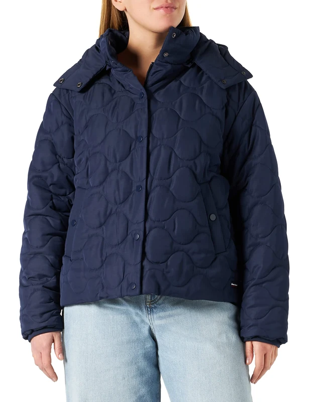 Armor Lux Women's Cropped Down Jacket, Seal, UK 10