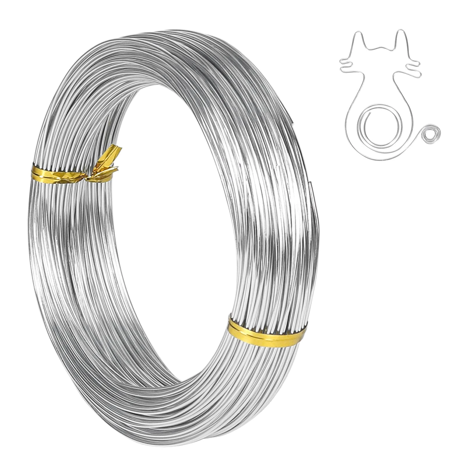18 Gauge 1mm Aluminum Craft Wire, 165 Feet Bendable Metal Wire for Sculpting, Bike Modelling Skeleton Crafting Floral Making, Jewelry Making, Weaving and Wrapping