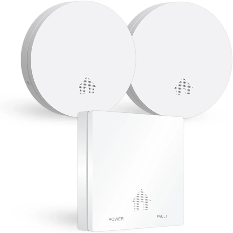 ELRO FF4610 Design Fire Prevention Set - 2x Ultra-Thin Smoke Detector & Ultra-Thin Carbon Monoxide Detector with 10 year Battery - Comply with the European Standard EN14604 and EN50291