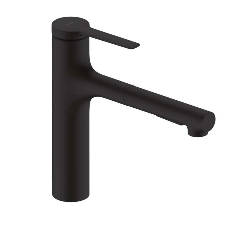 hansgrohe Zesis M33 Kitchen Tap, 160, pull-out spray, 2 Sprays, Hose Box lite, matt black, 74804670