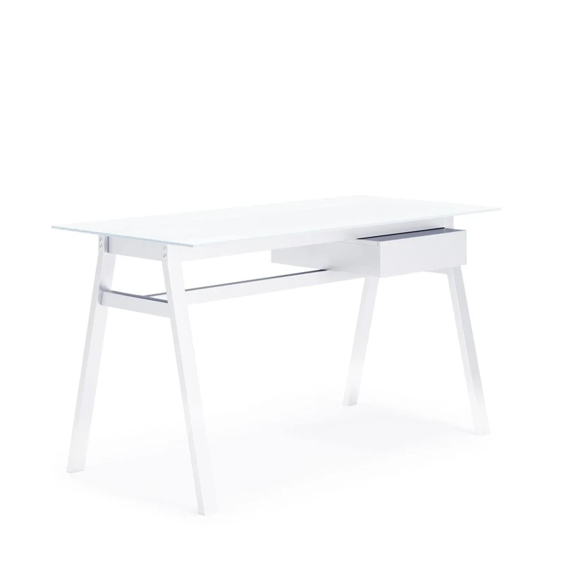 DHP Furniture Richmond Desk, Metal, White, 76 x 140 x 65 cm (H x W x D)