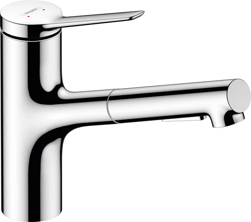 hansgrohe Zesis M33 Kitchen Tap 150, Eco, pull-out spray, 2 Sprays, chrome, 74810000
