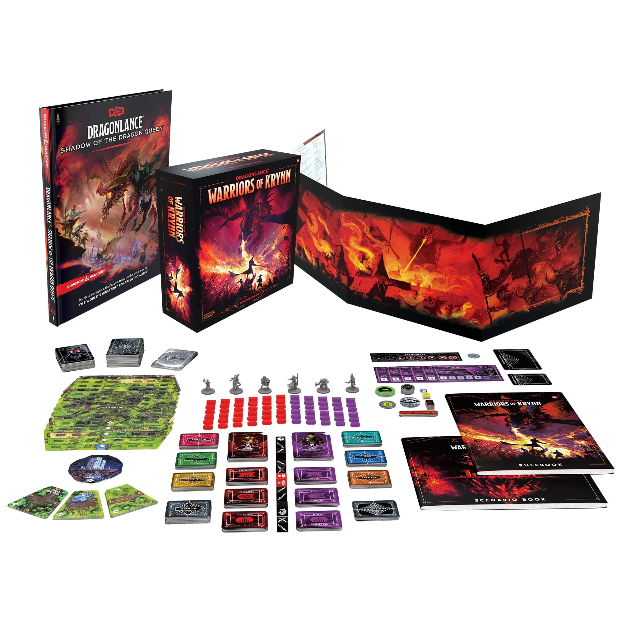 Dungeons and Dragons Dragonlance: Shadow of the Dragon Queen Deluxe Edition (Dand D Adventure, DM Screen Plus Warriors of Krynn Board Game) (D09880000) for Ages 12+, Mult